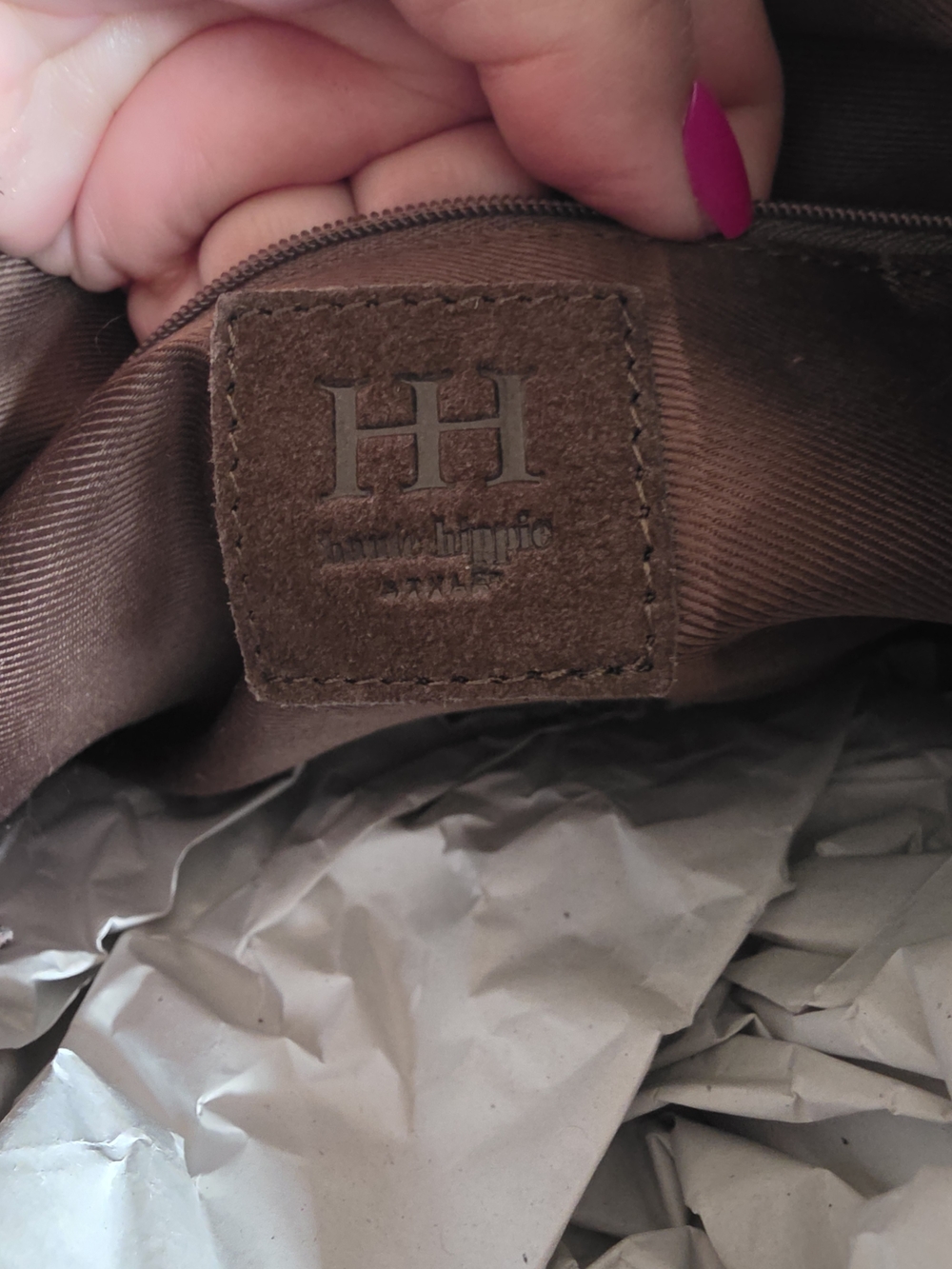 Haute Hippie Brown Fringe  Suede Hobo Bag - Picture 10 of 10